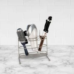 Spectrum MyBella 10.5 in. W Styling Station in Satin Nickel Powder Coat 18 Spectrum MyBella 10.5 in. W Styling Station in Satin Nickel Powder Coat -Bathroom Accessories Sales satin nickel spectrum hair tool organizers 25077 4f 1000