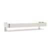 SEACHROME 18 in. x 4 in. Rectangular Shower Shelf with Rail in Satin