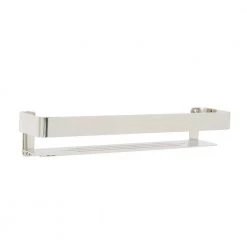 SEACHROME 18 in. x 4 in. Rectangular Shower Shelf with Rail in Satin