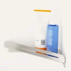 SEACHROME 14 in. x 8 in. Corner Shower Shelf in a Satin -Bathroom Accessories Sales satin seachrome bathtub accessories 700 7006 ss 4f 1000