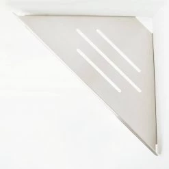 SEACHROME 14 in. x 8 in. Corner Shower Shelf in a Satin -Bathroom Accessories Sales satin seachrome bathtub accessories 700 7006 ss 76 1000