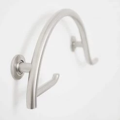 SEACHROME 30 in. Lifestyle and Wellness Pismo Curved Bathroom Shower Grab Bar with Toilet Paper Holder Bar, Right-Handed in Satin 9 SEACHROME 30 in. Lifestyle and Wellness Pismo Curved Bathroom Shower Grab Bar with Toilet Paper Holder Bar, Right-Handed in Satin -Bathroom Accessories Sales satin seachrome bathtub accessories gwr 3330 qcr ss 4f 1000