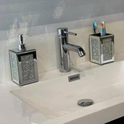 Unbranded Segers 2-Piece Bathroom Accessory Set with Soap Dispenser, Toothbrush Holder in Silver 13 Unbranded Segers 2-Piece Bathroom Accessory Set with Soap Dispenser, Toothbrush Holder in Silver -Bathroom Accessories Sales silver bathroom accessory sets ssy928 0080 76 1000