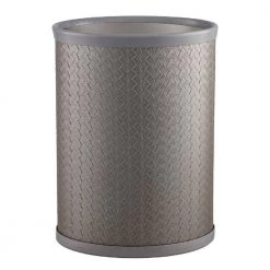 Kraftware San Remo 13 Qt. Silver Oval Waste Basket