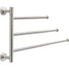 Delta Extensions 18 in. Wall Mount Pivoting Extendable 3-Arm Towel Bar in SpotShield Brushed Nickel