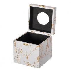 Vintiquewise Velvet Modern Decorative Paper Facial Tissue Box Holder in Square White and Gold -Bathroom Accessories Sales square white and gold vintiquewise tissue box covers qi003978 sq wtg 44 1000