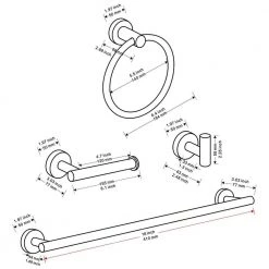 ATKING 5-Piece Bath Hardware with Towel Bar Towel Hook Toilet Paper Holder and Towel Ring Set in Matte Black 13 ATKING 5-Piece Bath Hardware with Towel Bar Towel Hook Toilet Paper Holder and Towel Ring Set in Matte Black -Bathroom Accessories Sales stainless steel bathroom hardware sets a5bk 522 fa 1000