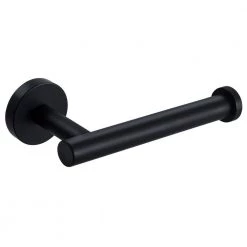 Ruiling Wall Mounted Single Arm Toilet Paper Holder in Stainless Steel Matte Black