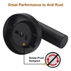 Ruiling Round Bathroom Robe Hook and Towel Hook in Stainless Steel Matte Black (2-Pack) -Bathroom Accessories Sales stainless steel matte black ruiling towel hooks atk 194 c3 1000