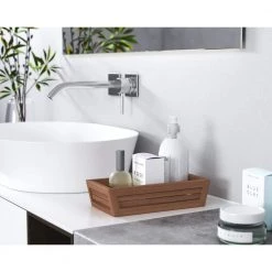 AquaTeak The Original Moa Teak Bathroom Guest Towel and Amenities Tray -Bathroom Accessories Sales teak oil bathroom trays 316 44 1000