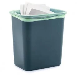 Unbranded 28 Qt. ECOSolutions Recyclable Plastic Trash Wastebasket -Bathroom Accessories Sales teal bathroom trash cans wb0332 12pack 1f 1000