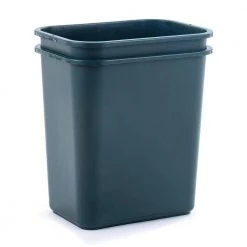 Unbranded 28 Qt. ECOSolutions Recyclable Plastic Trash Wastebasket -Bathroom Accessories Sales teal bathroom trash cans wb0332 12pack 44 1000