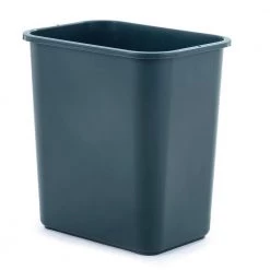 Unbranded 28 Qt. ECOSolutions Recyclable Plastic Trash Wastebasket -Bathroom Accessories Sales teal bathroom trash cans wb0332 12pack 4f 1000