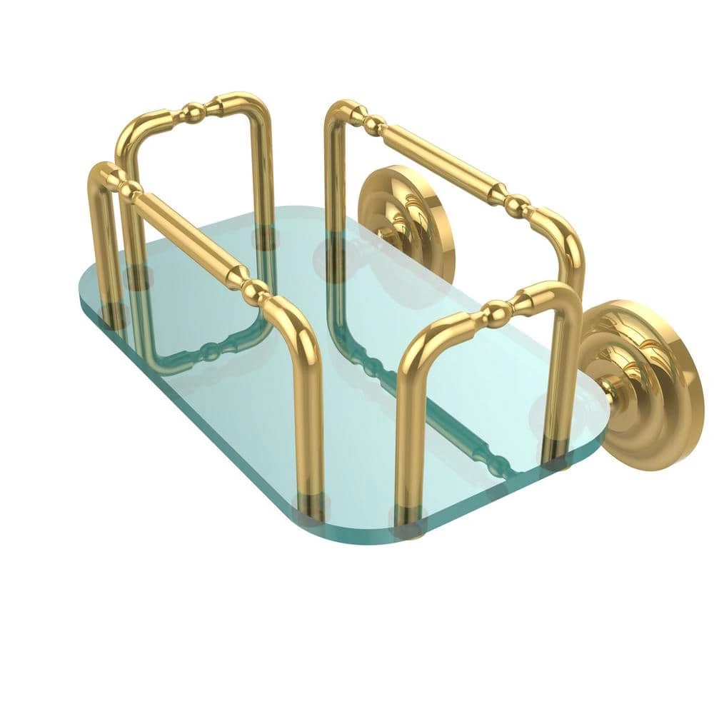 Allied Brass Que New Wall Mounted Guest Towel Holder in Unlacquered Brass 1 Allied Brass Que New Wall Mounted Guest Towel Holder in Unlacquered Brass