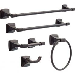 Delta Portwood 24 in. Towel Bar in Venetian Bronze -Bathroom Accessories Sales venetian bronze delta towel bars pwd24 vbr 40 1000