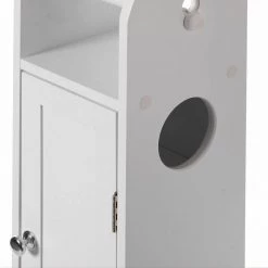 Basicwise Freestanding Bathroom Toilet Paper Roll with Storage and Extra Slot for Tissue Roll in White -Bathroom Accessories Sales white basicwise bathtub accessories qi004026 wt 1f 1000