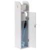 Basicwise Freestanding Bathroom Toilet Paper Roll with Storage and Extra Slot for Tissue Roll in White