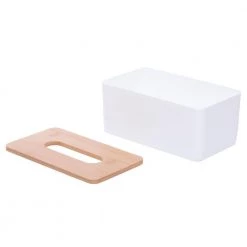 Basicwise Bamboo Removable Top Lid Rectangular Tissue Box 9 Basicwise Bamboo Removable Top Lid Rectangular Tissue Box -Bathroom Accessories Sales white basicwise tissue box covers qi003486 1f 1000