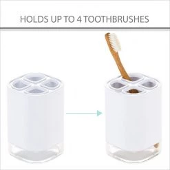 Bath Bliss 6 Piece Acrylic Bathroom Set in White -Bathroom Accessories Sales white bath bliss bathroom accessory sets 27033 white 1f 1000