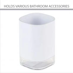 Bath Bliss 6 Piece Acrylic Bathroom Set in White -Bathroom Accessories Sales white bath bliss bathroom accessory sets 27033 white 66 1000