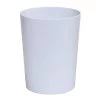 Bath Bliss Hammered Round Trash Bin, White