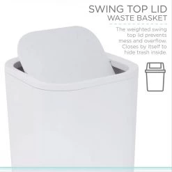 Bath Bliss 8L Acrylic Waste Bin in White 8 Bath Bliss 8L Acrylic Waste Bin in White -Bathroom Accessories Sales white bath bliss bathroom trash cans 27035 white 1f 1000