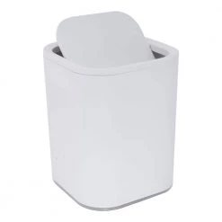 Bath Bliss 8L Acrylic Waste Bin in White