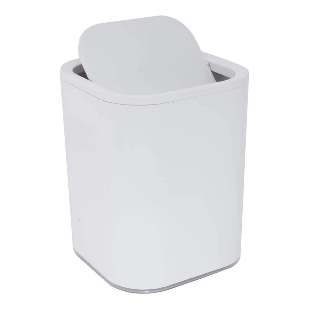 Bath Bliss 8L Acrylic Waste Bin in White 1 Bath Bliss 8L Acrylic Waste Bin in White