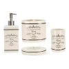 Home Basics 4-Piece Paris Bath Accessory Set in White
