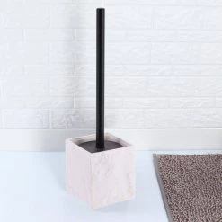 Unbranded Stone 4-Pieces Bath Accessory Set with Soap Pump, Tumbler, Soap Dish and Toilet Brush Holder in Polyresin White -Bathroom Accessories Sales white bathroom accessory sets set4stone100 4f 1000