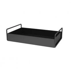 Dracelo Decorative Bathroom Tray for Bathroom Vanity Countertops in Black 1-Pack