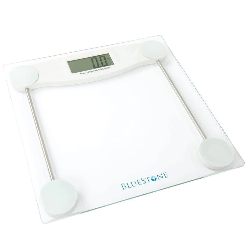 Bluestone Digital LCD Display Glass Bathroom Scale 1 Bluestone Digital LCD Display Glass Bathroom Scale