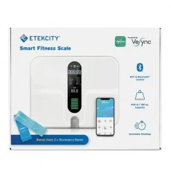 Etekcity Ultrawide Smart Fitness Scale in White with Resistance Bands 14 Etekcity Ultrawide Smart Fitness Scale in White with Resistance Bands -Bathroom Accessories Sales white etekcity bathroom scales shhmbfecsus0020 1f 1000