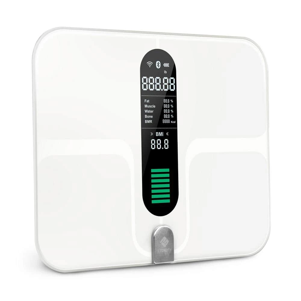 Etekcity Ultrawide Smart Fitness Scale in White with Resistance Bands 9 Etekcity Ultrawide Smart Fitness Scale in White with Resistance Bands - Image 9