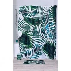 Unbranded Tropical 4.5 l/1.2 Gal. Printed Trash Can -Bathroom Accessories Sales white green blue bathroom trash cans 6500635 4f 1000