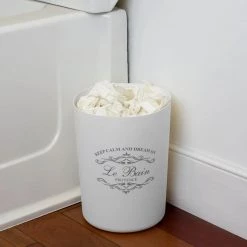 Home Basics Paris 7-Piece Bath Accessory Set in White -Bathroom Accessories Sales white home basics bathroom accessory sets ba41542 4f 1000