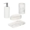 Honey-Can-Do 4-Piece Bathroom Accessories Set in Faux Marble