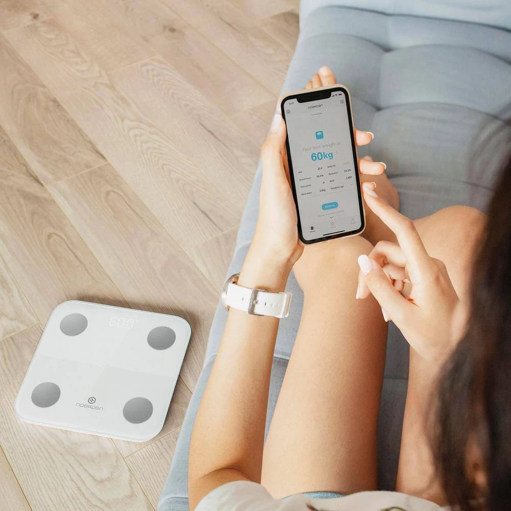 NOERDEN White Smart Scale with Bluetooth Detailed Body Composition Analysis 2 NOERDEN White Smart Scale with Bluetooth Detailed Body Composition Analysis - Image 2