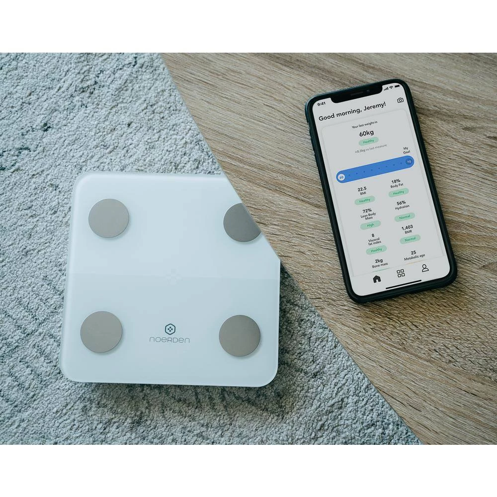 NOERDEN White Smart Scale with Bluetooth Detailed Body Composition Analysis 3 NOERDEN White Smart Scale with Bluetooth Detailed Body Composition Analysis - Image 3