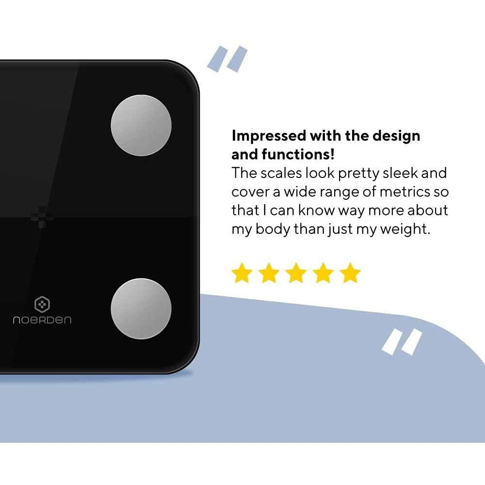 NOERDEN White Smart Scale with Bluetooth Detailed Body Composition Analysis 8 NOERDEN White Smart Scale with Bluetooth Detailed Body Composition Analysis - Image 8