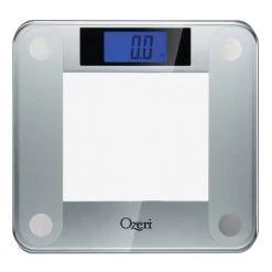 Ozeri Precision II Digital Bathroom Scale with Widescreen Blue Backlit Xbright LCD and Step on Activation 6 Ozeri Precision II Digital Bathroom Scale with Widescreen Blue Backlit Xbright LCD and Step on Activation -Bathroom Accessories Sales white ozeri bathroom scales zb14 66 1000