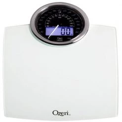 Ozeri Rev 400 lbs. Digital Bathroom Scale with Electro-Mechanical Weight Dial and 50 g Sensor Technology 16 Ozeri Rev 400 lbs. Digital Bathroom Scale with Electro-Mechanical Weight Dial and 50 g Sensor Technology -Bathroom Accessories Sales white ozeri bathroom scales zb19 w fa 1000