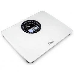 Ozeri Rev Digital Bathroom Scale with Electro-Mechanical Weight Dial -Bathroom Accessories Sales white ozeri bathroom scales zb23 w 1f 1000