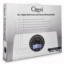 Ozeri Rev Digital Bathroom Scale with Electro-Mechanical Weight Dial -Bathroom Accessories Sales white ozeri bathroom scales zb23 w fa 1000