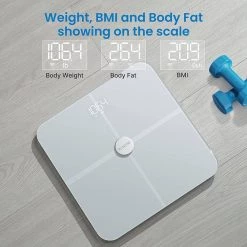 RENPHO Bluetooth Smart Wi-Fi Body Scale with 13-Metrics in White -Bathroom Accessories Sales white renpho bathroom scales pus es br001 wh 44 1000