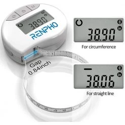 RENPHO Bluetooth Smart Tape Measure Body Scale with App, White -Bathroom Accessories Sales white renpho bathroom scales pus rf bmf01 wh c3 1000