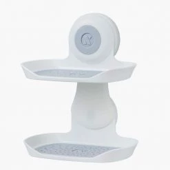SlipX Solutions Suction Cup Double Soap Saver in White