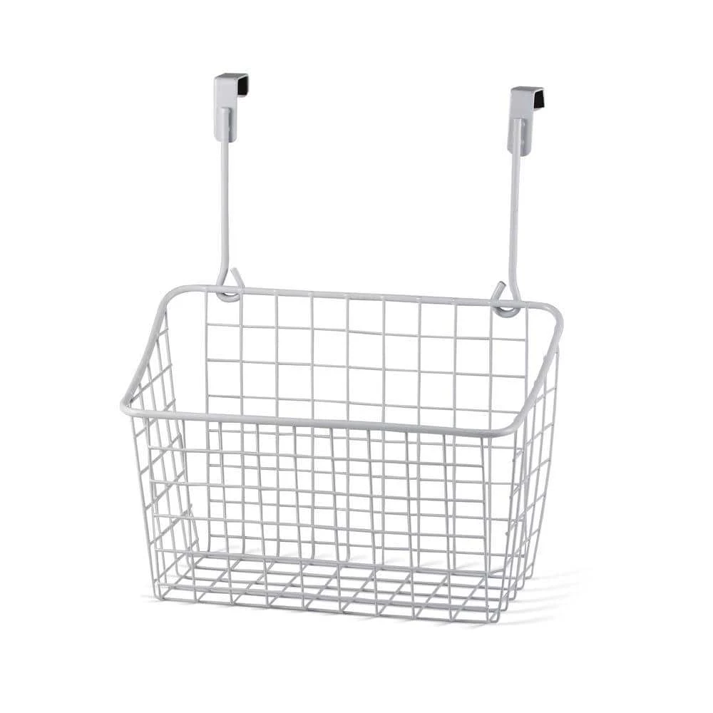 Spectrum Grid 10.125 in. W x 6.625 in. D x 11.25 in. H Over the Cabinet Medium Basket in White 1 Spectrum Grid 10.125 in. W x 6.625 in. D x 11.25 in. H Over the Cabinet Medium Basket in White