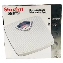 Starfrit Dial Mechanical Scale in White -Bathroom Accessories Sales white starfrit bathroom scales 093864 004 0000 4f 1000