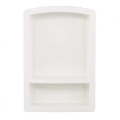 Swan Recessed Solid Surface Soap Dish in White